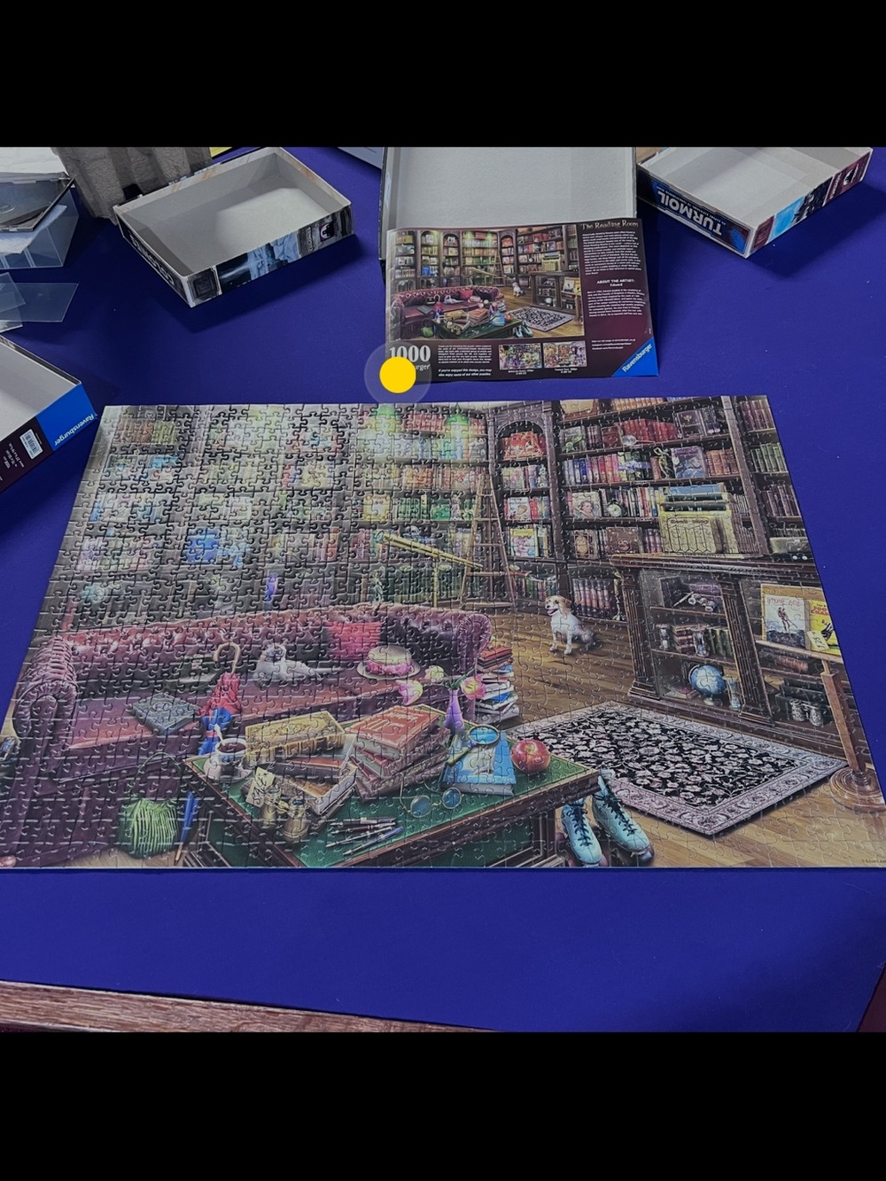 ravensburger puzzle the reading room library in like new condition all pieces